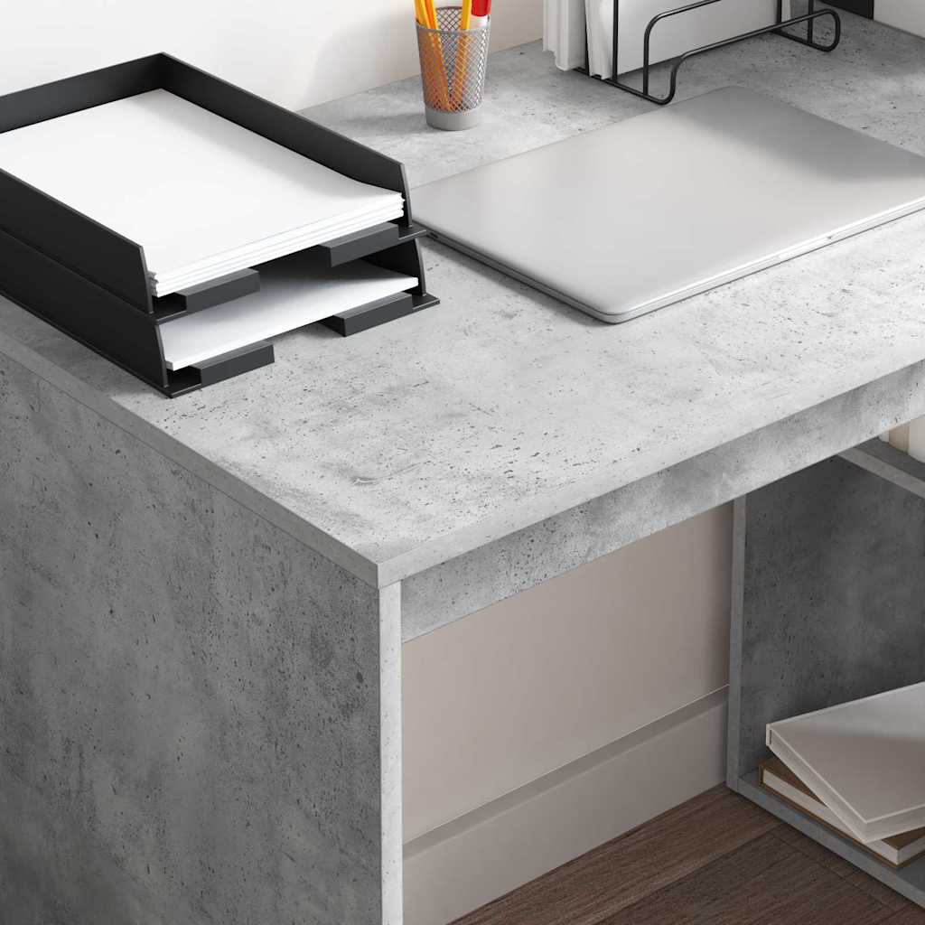 Desk Concrete Grey 108 x 55 x 103.5 cm Engineered Wood