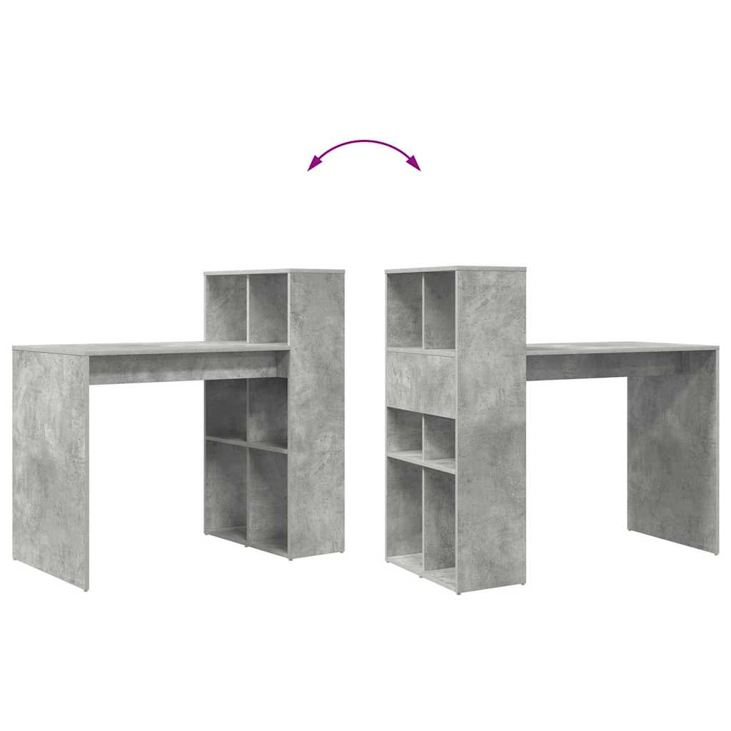 Desk Concrete Grey 108 x 55 x 103.5 cm Engineered Wood