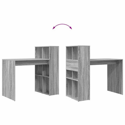 Desk with Shelf Grey Sonoma 108 x 55 x 103.5 cm Engineered Wood
