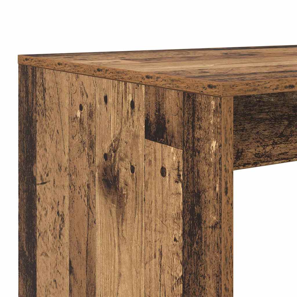 Desk with Shelf Old Wood 108 x 55 x 103.5 cm Engineered Wood