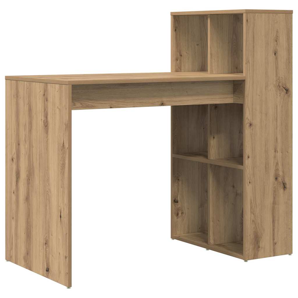 Desk with Shelf Artisan Oak 108 x 55 x 103.5 cm Engineered Wood