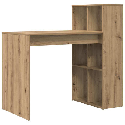 Desk with Shelf Artisan Oak 108 x 55 x 103.5 cm Engineered Wood