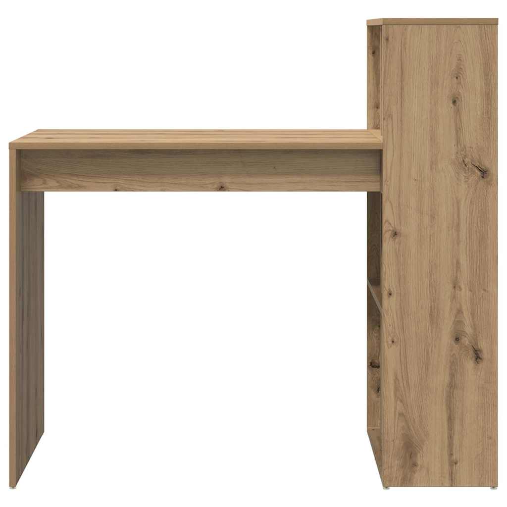 Desk with Shelf Artisan Oak 108 x 55 x 103.5 cm Engineered Wood