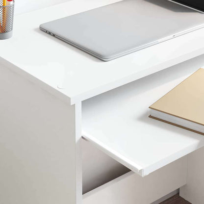 Desk with Drawer White 106 x 41 x 88.5 cm Engineered Wood