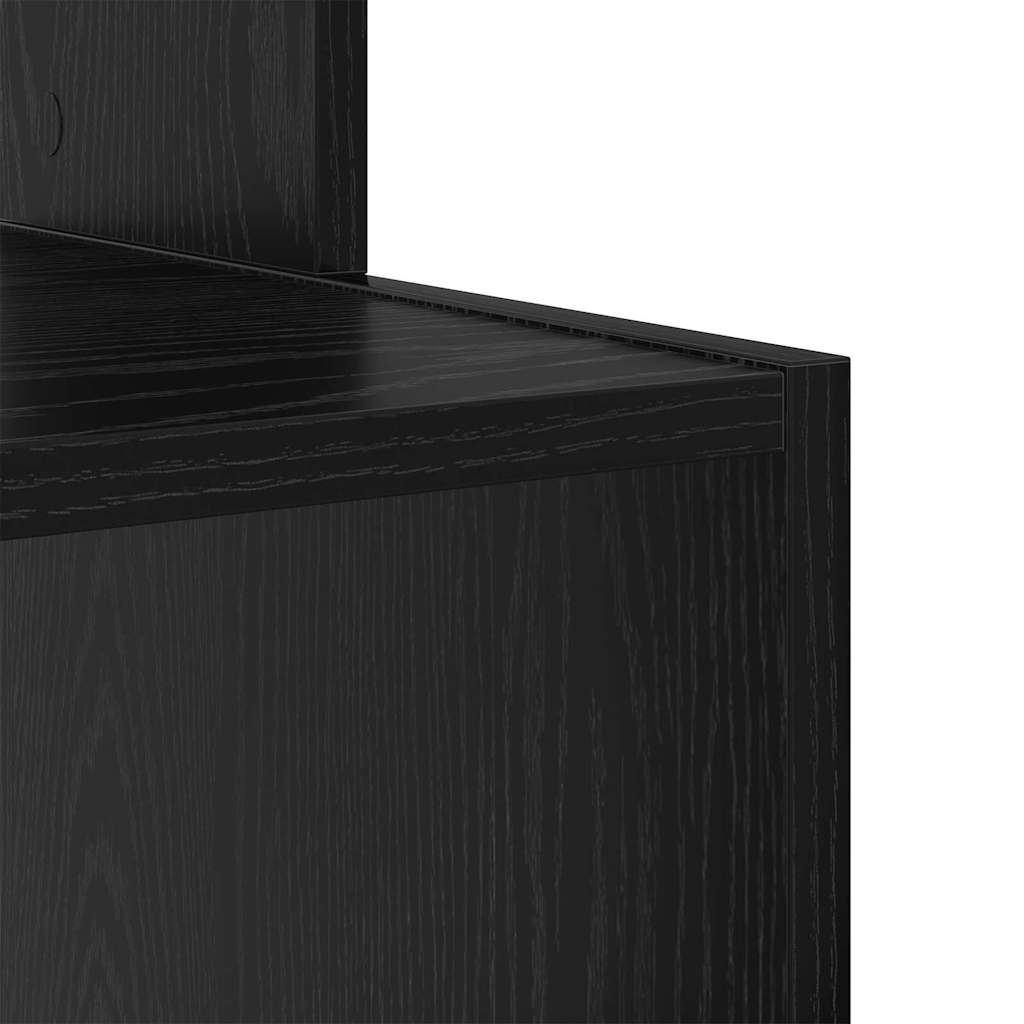 Desk with Drawer Black Oak 106 x 41 x 88.5 cm Engineered Wood