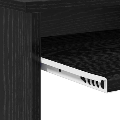 Desk with Drawer Black Oak 106 x 41 x 88.5 cm Engineered Wood