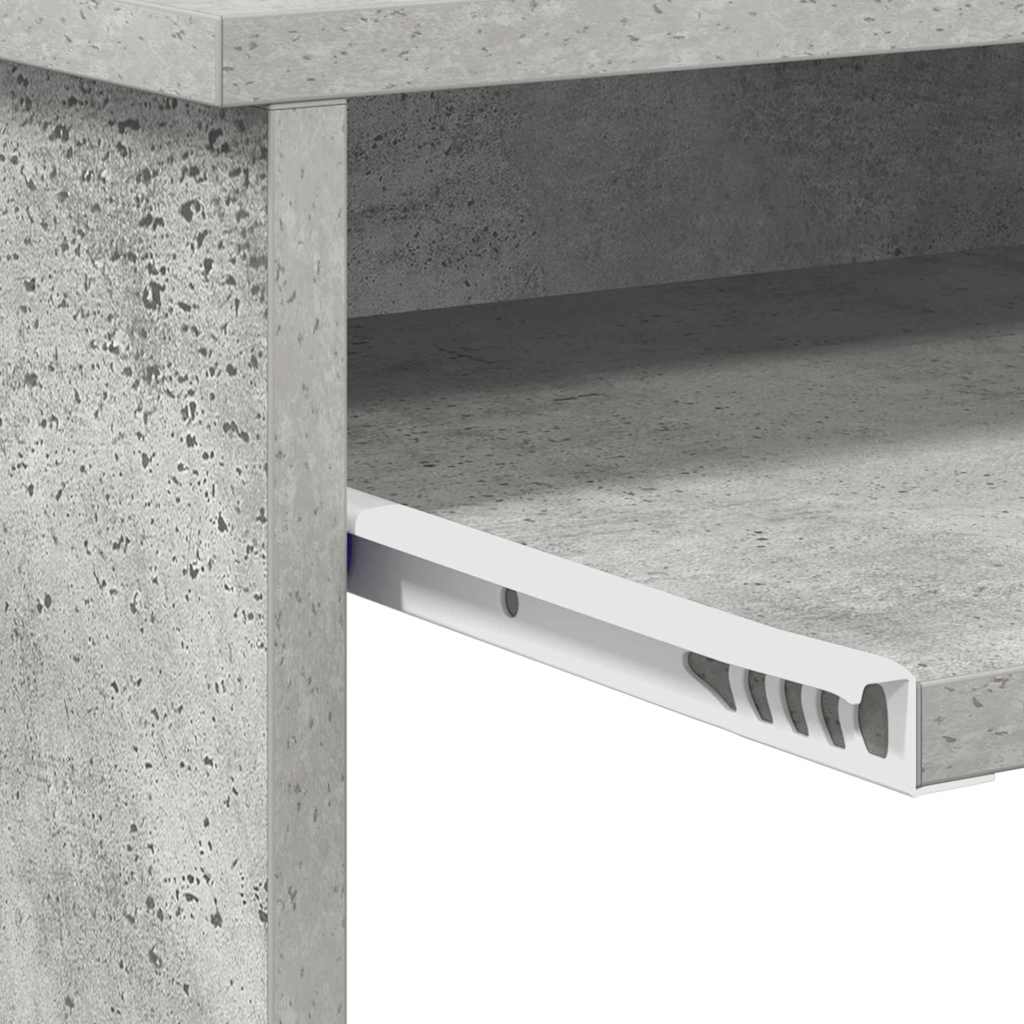 Desk Concrete Grey 106 x 41 x 88.5 cm Engineered Wood