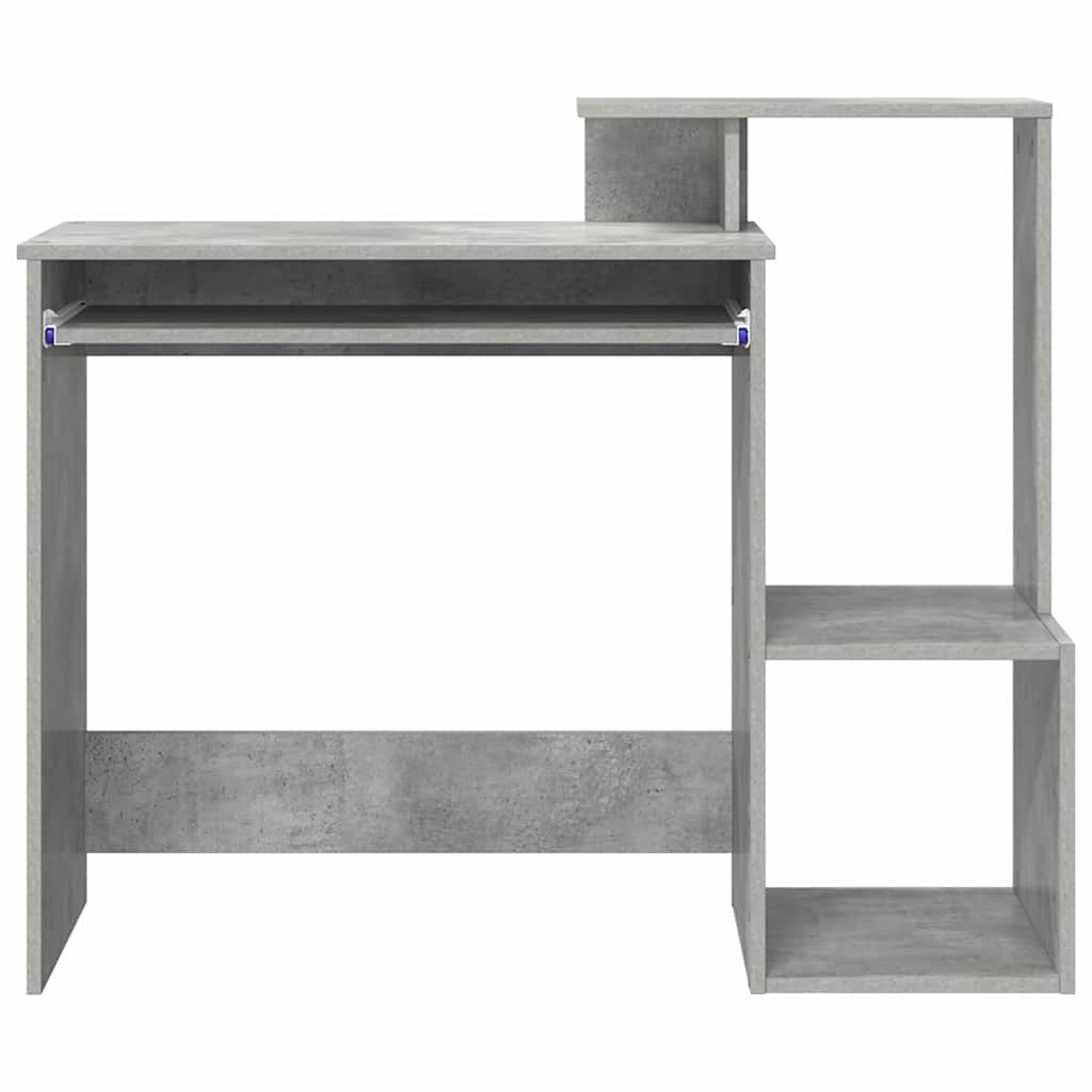 Desk Concrete Grey 106 x 41 x 88.5 cm Engineered Wood