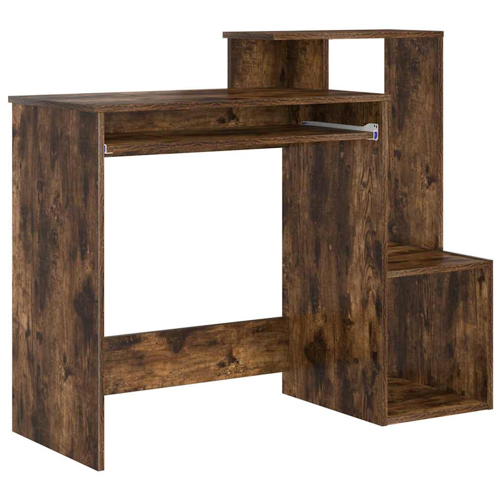 Desk with Drawer Smoked Oak 106 x 41 x 88.5 cm Engineered Wood