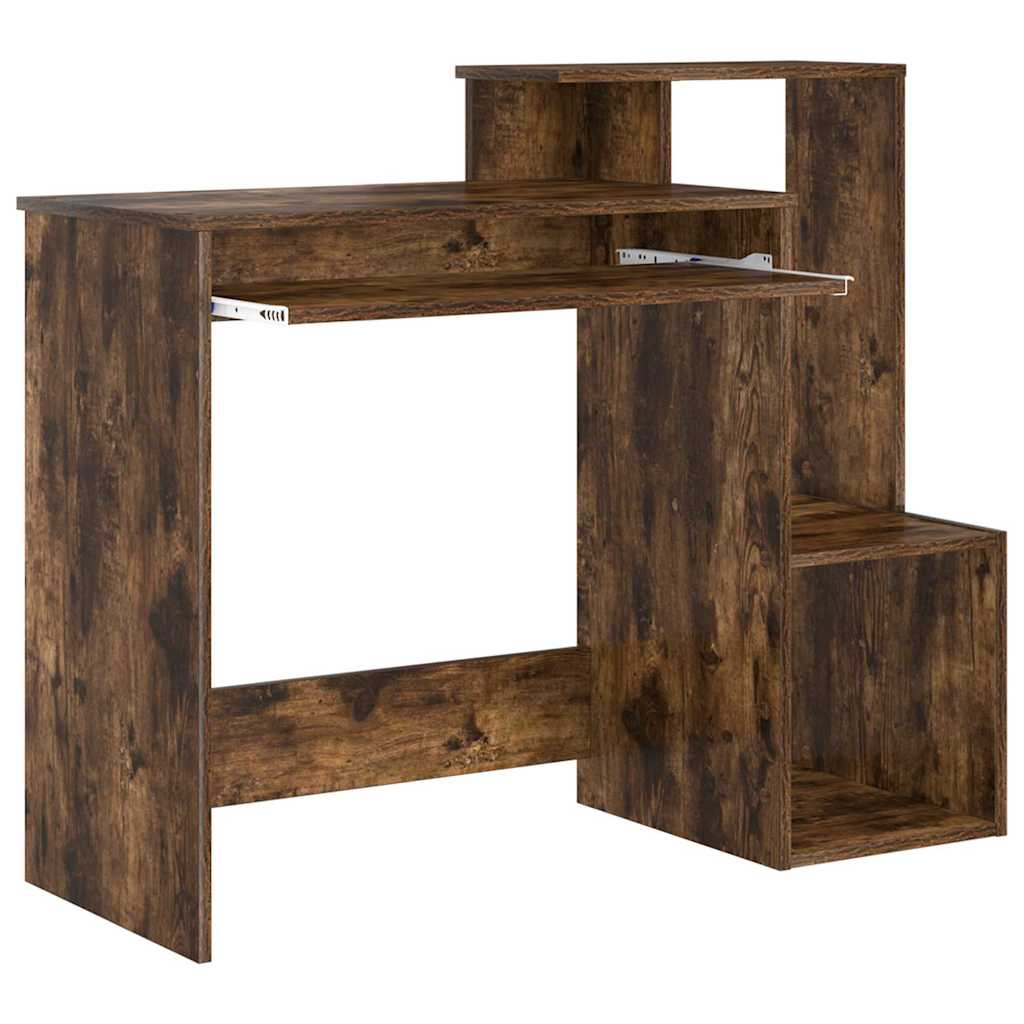 Desk with Drawer Smoked Oak 106 x 41 x 88.5 cm Engineered Wood