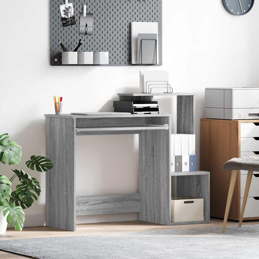 Desk with Drawer Grey Sonoma 106 x 41 x 88.5 cm Engineered Wood