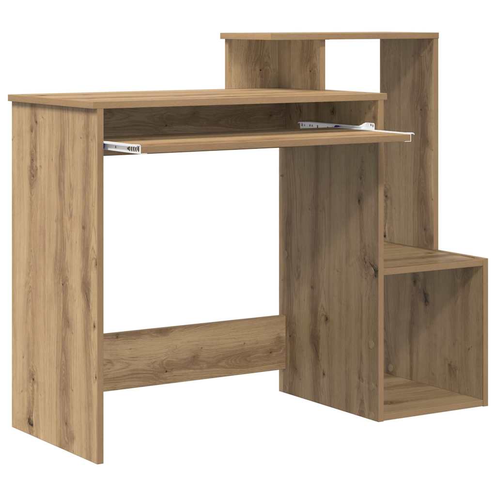 Desk with Drawer Artisan Oak 106 x 41 x 88.5 cm Engineered Wood