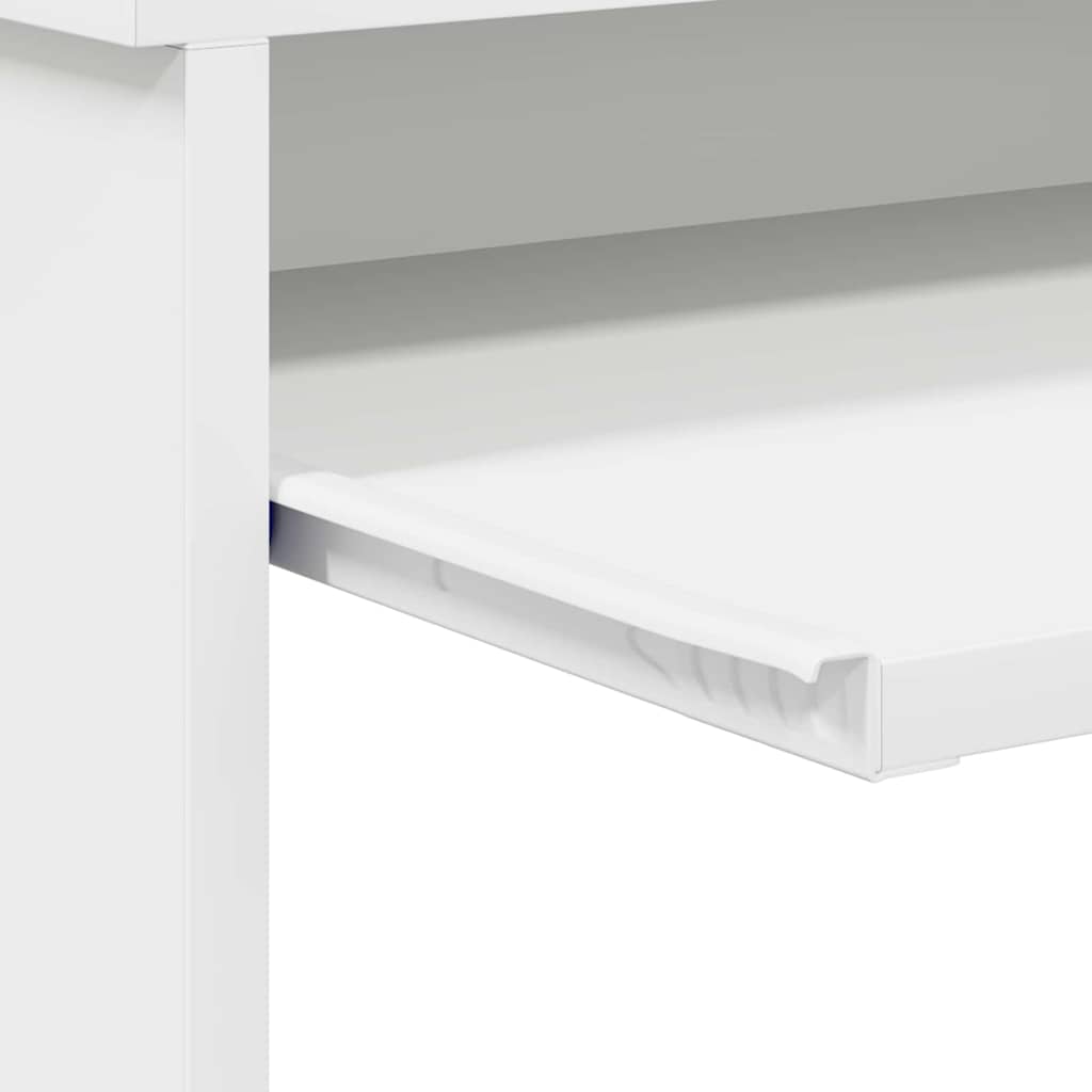Desk with Drawer White 120.5 x 44 x 88.5 cm Engineered Wood