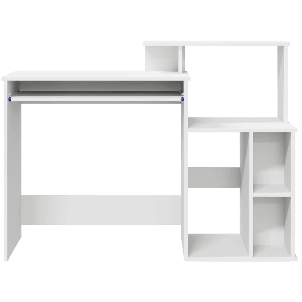 Desk with Drawer White 120.5 x 44 x 88.5 cm Engineered Wood
