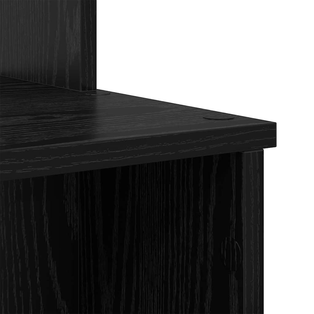 Desk with Drawer Black Oak 120.5 x 44 x 88.5 cm Engineered Wood