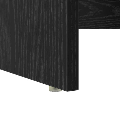 Desk with Drawer Black Oak 120.5 x 44 x 88.5 cm Engineered Wood