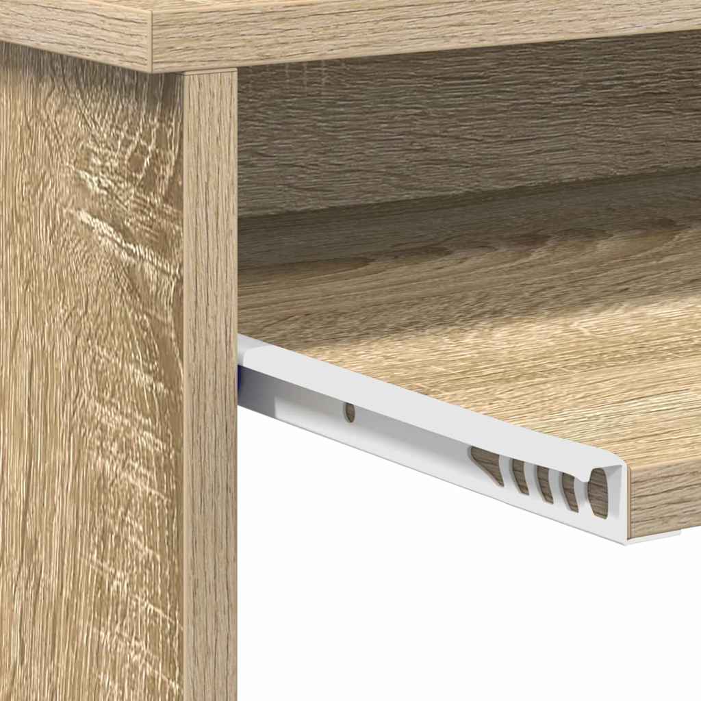 Desk with Shelf Sonoma Oak 120.5 x 44 x 88.5 cm Engineered Wood