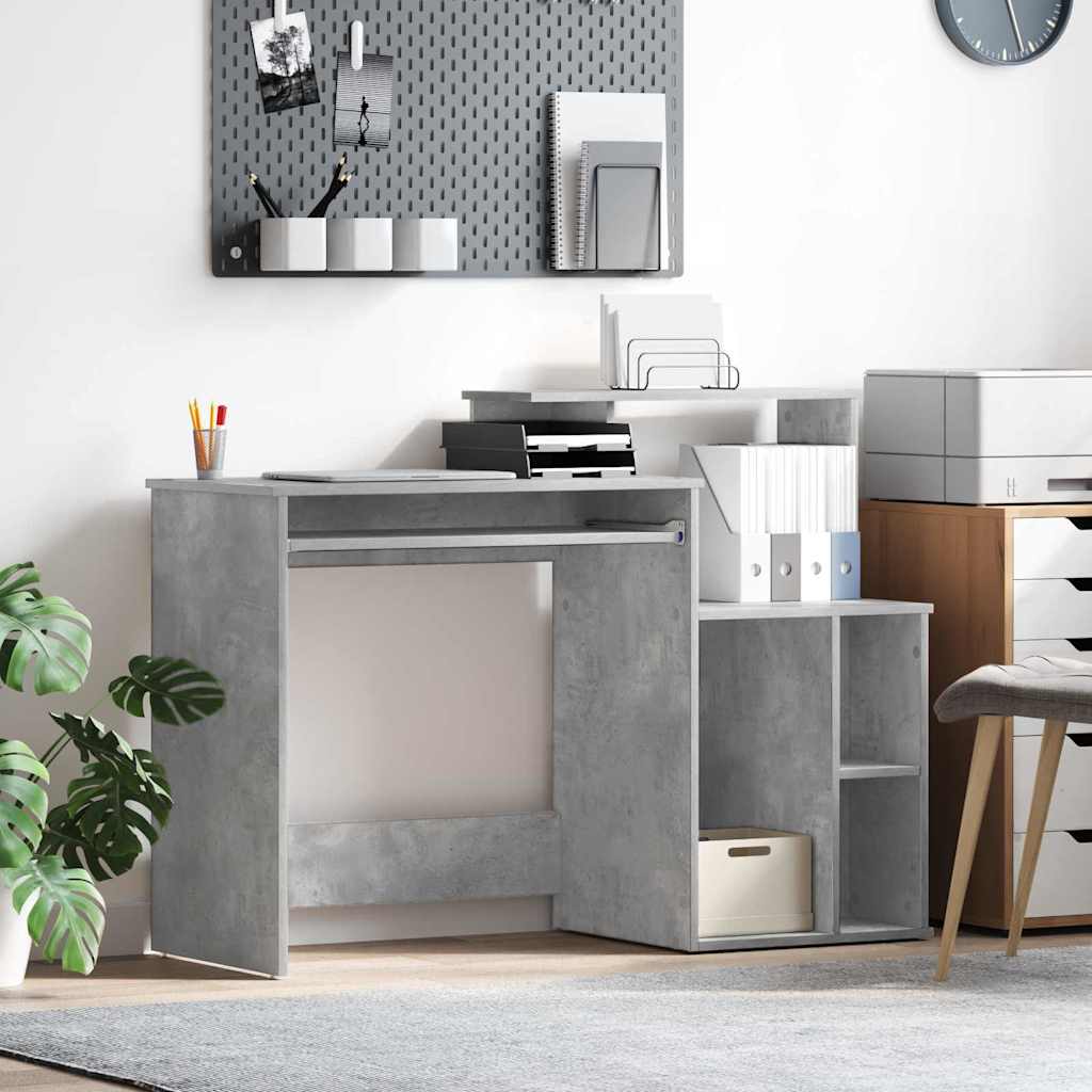 Desk Concrete Grey 120.5 x 44 x 88.5 cm Engineered Wood