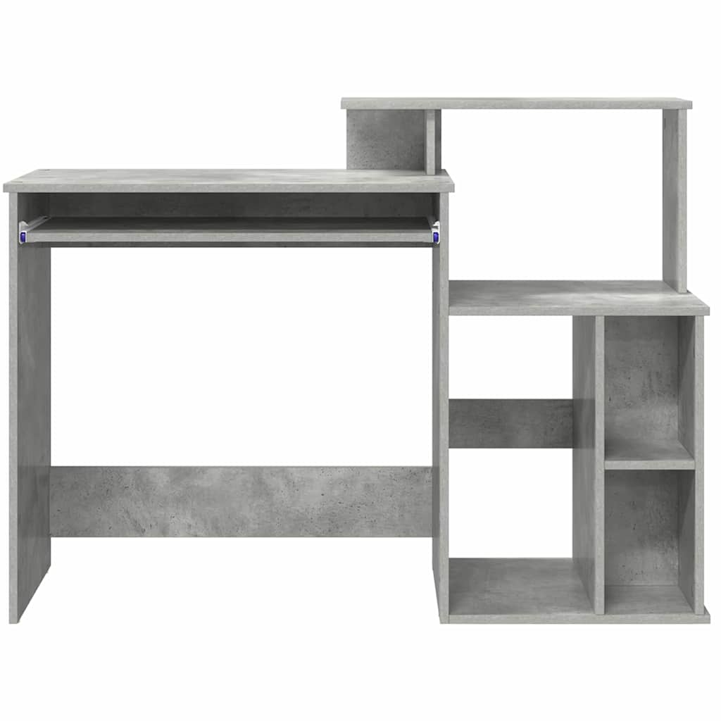 Desk Concrete Grey 120.5 x 44 x 88.5 cm Engineered Wood