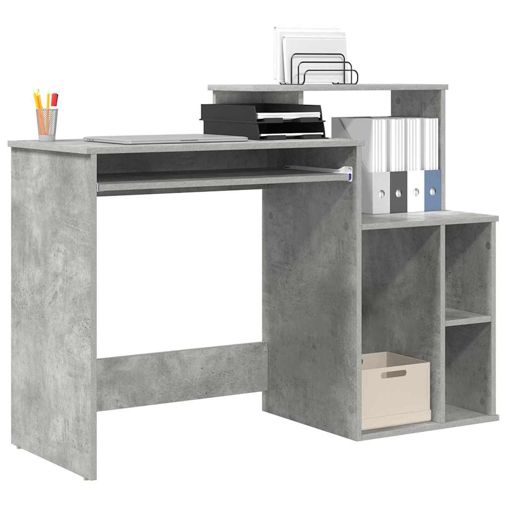 Desk Concrete Grey 120.5 x 44 x 88.5 cm Engineered Wood