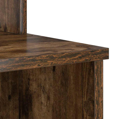 Desk with Shelf Smoked Oak 120.5 x 44 x 88.5 cm Engineered Wood