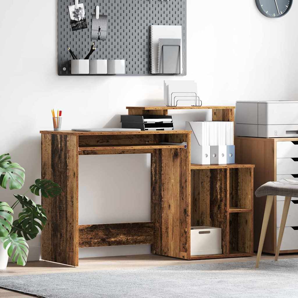 Desk with Drawer Old Wood 120.5 x 44 x 88.5 cm Engineered Wood