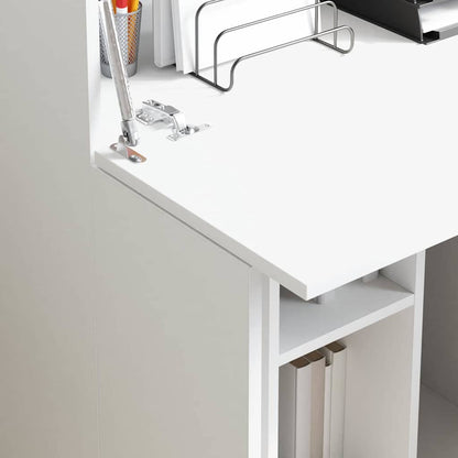 Desk White 71.5 x 31.5 x 106.5 cm Engineered Wood