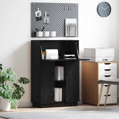 Desk Black Oak 71.5 x 31.5 x 106.5 cm Engineered Wood