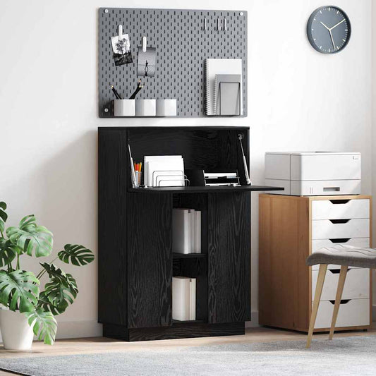 Desk Black Oak 71.5 x 31.5 x 106.5 cm Engineered Wood