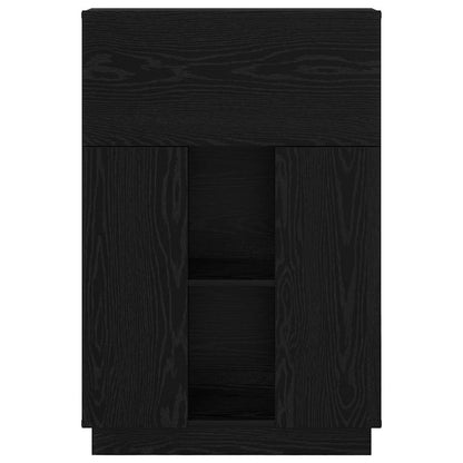 Desk with Door Black Oak 71.5 x 31.5 x 106.5 cm Engineered Wood