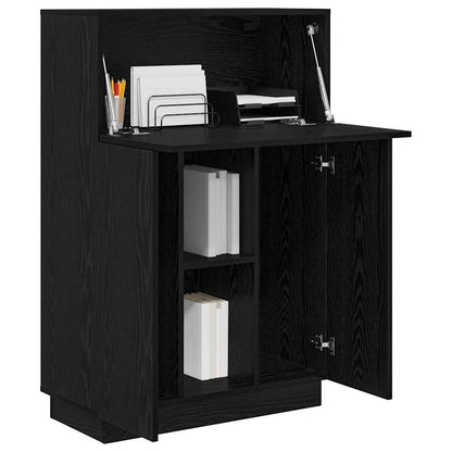 Desk with Door Black Oak 71.5 x 31.5 x 106.5 cm Engineered Wood