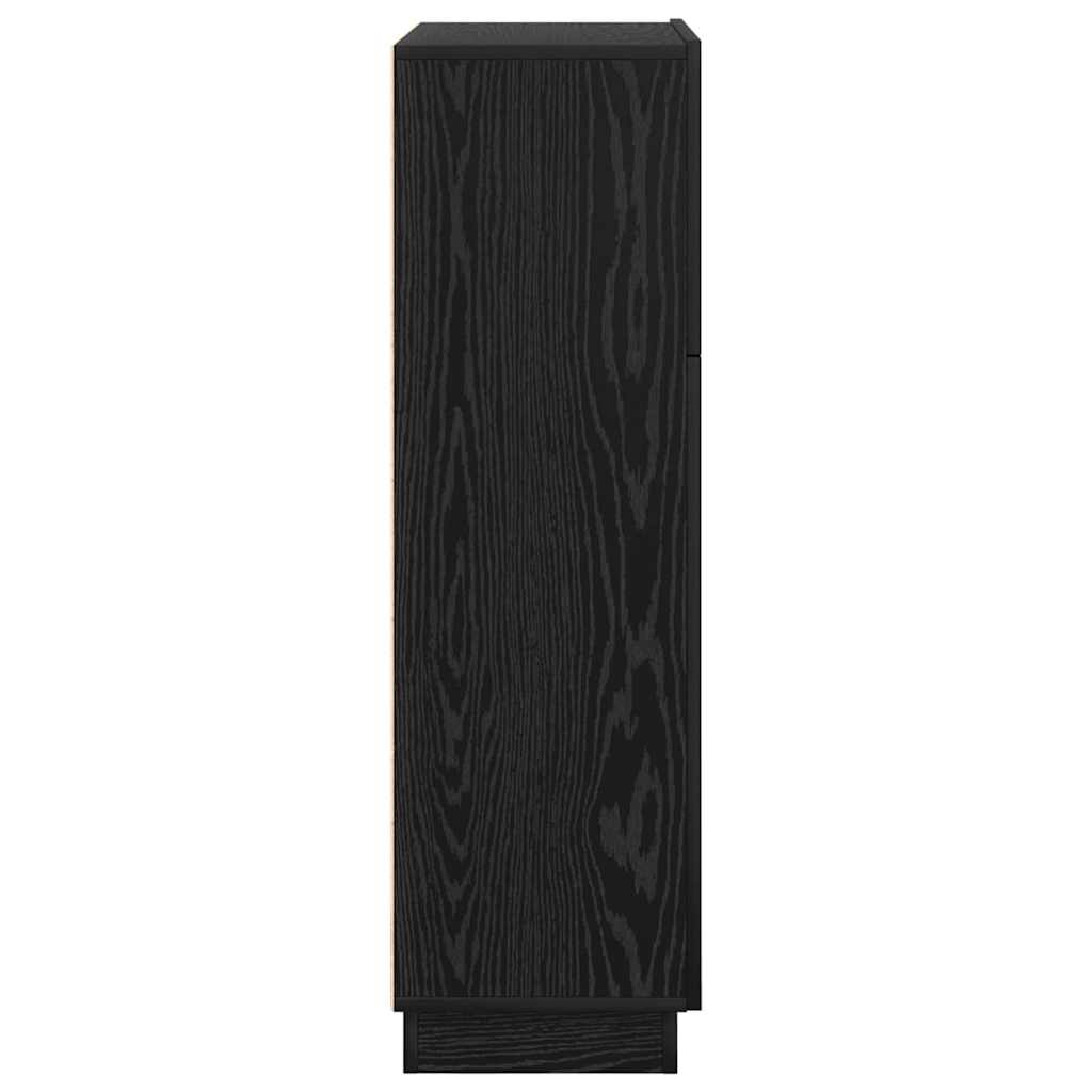 Desk with Door Black Oak 71.5 x 31.5 x 106.5 cm Engineered Wood