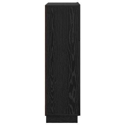 Desk with Door Black Oak 71.5 x 31.5 x 106.5 cm Engineered Wood