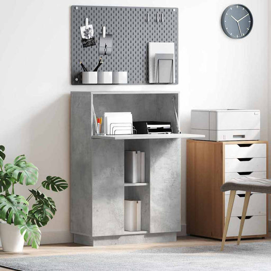 Desk Concrete Grey 71.5 x 31.5 x 106.5 cm Engineered Wood