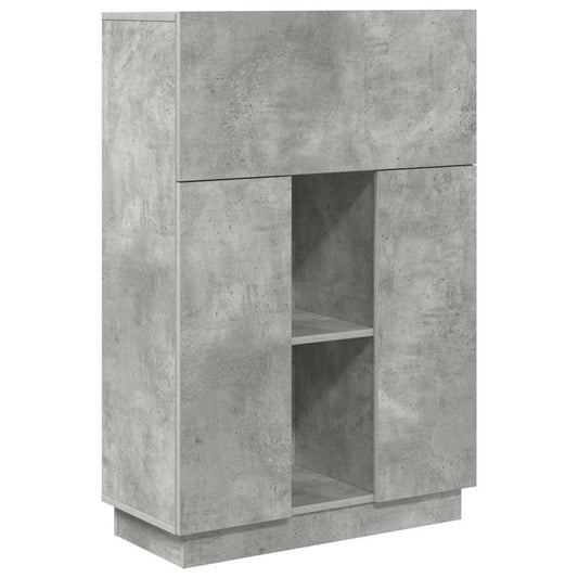 Desk Concrete Grey 71.5 x 31.5 x 106.5 cm Engineered Wood