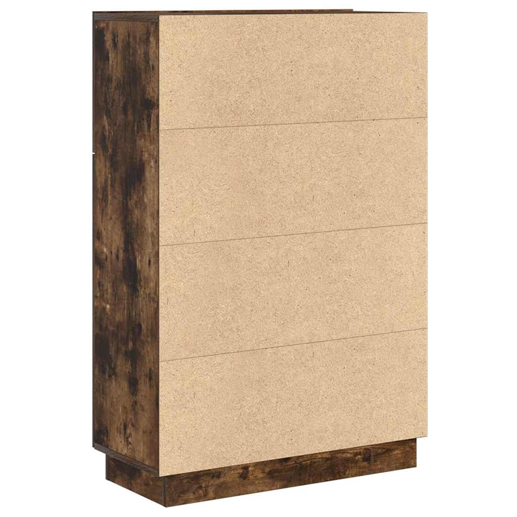 Desk Smoked Oak 71.5 x 31.5 x 106.5 cm Engineered Wood