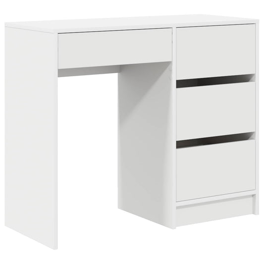 Desk White Engineered Wood 90 x 37.5 x 75 cm