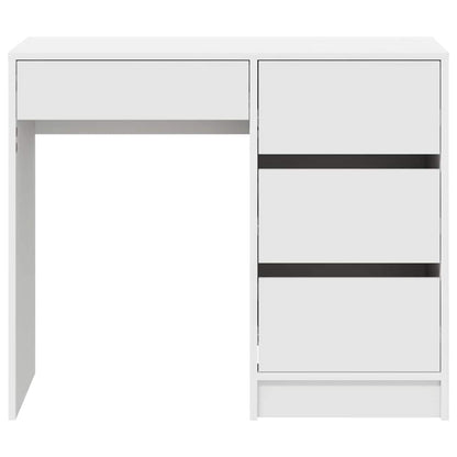 Desk with Drawer White 90 x 37.5 x 75 cm Engineered Wood