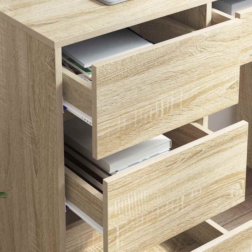 Desk with Drawer Sonoma Oak 90 x 37.5 x 75 cm Engineered Wood