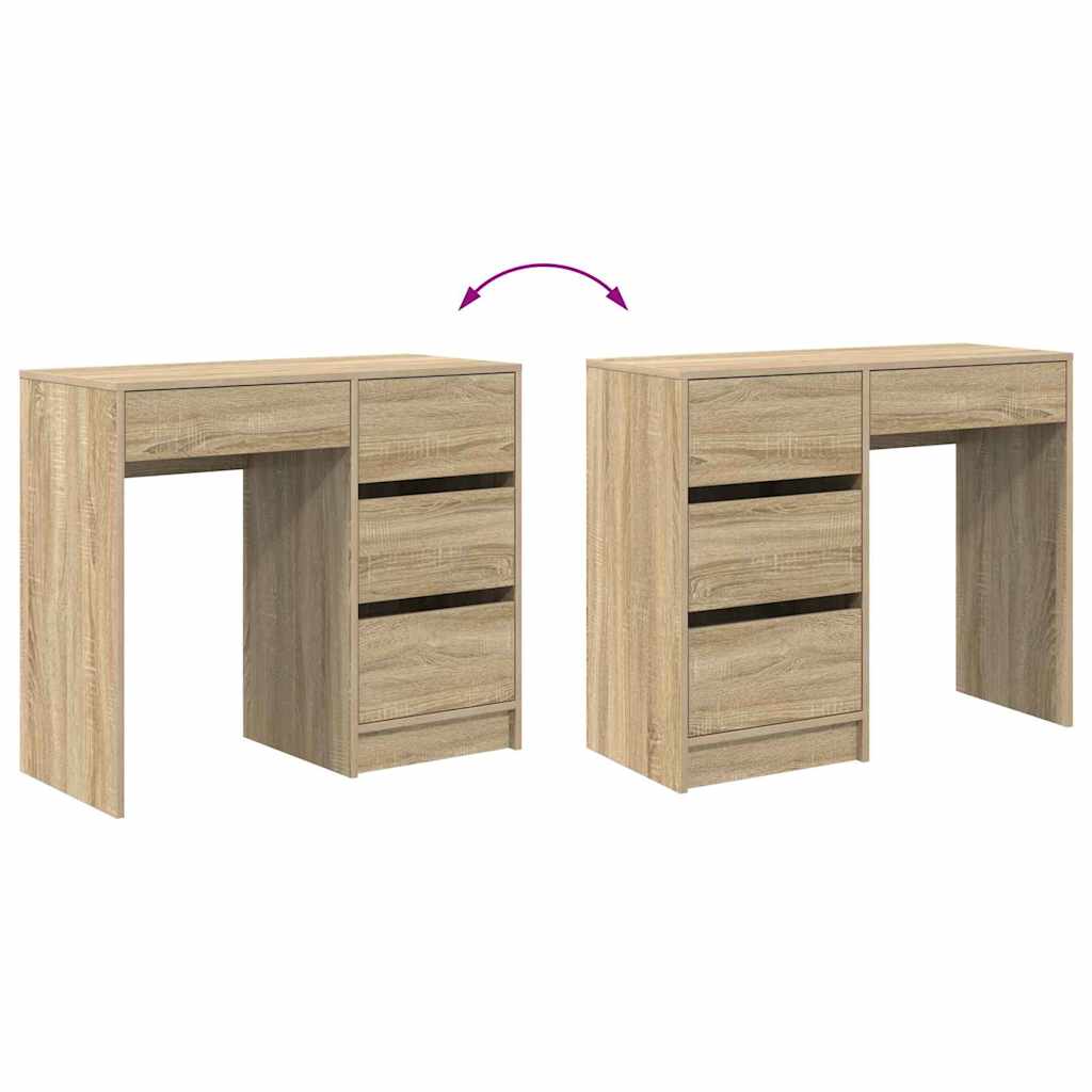 Desk with Drawer Sonoma Oak 90 x 37.5 x 75 cm Engineered Wood