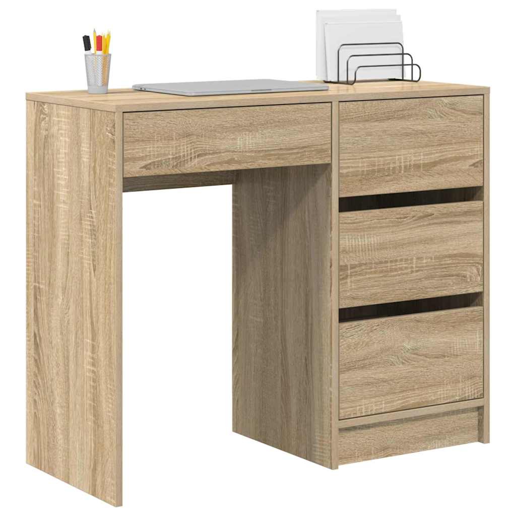 Desk with Drawer Sonoma Oak 90 x 37.5 x 75 cm Engineered Wood