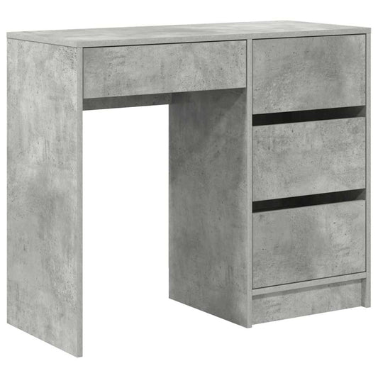 Desk Concrete Grey 90 x 37.5 x 75 cm Engineered Wood