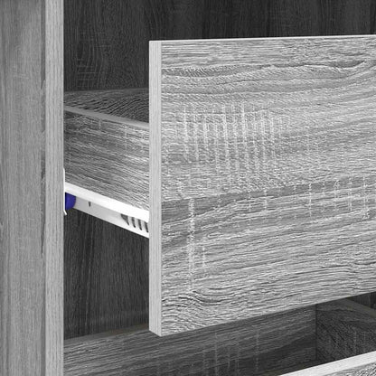 Desk with Drawer Grey Sonoma 90 x 37.5 x 75 cm Engineered Wood
