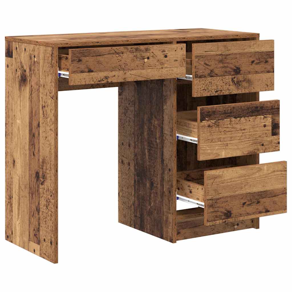 Desk with Drawer Old Wood 90 x 37.5 x 75 cm Engineered Wood
