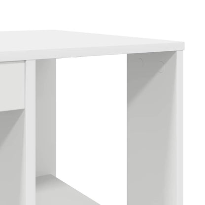 Desk White Engineered Wood 130 x 50.5 x 75 cm