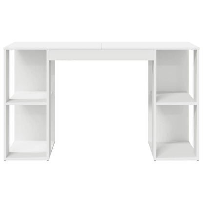 Desk White Engineered Wood 130 x 50.5 x 75 cm