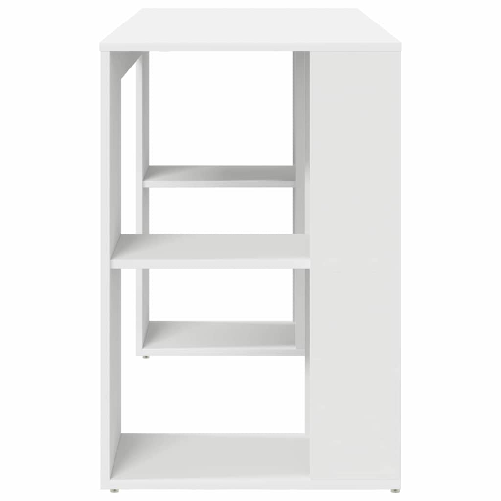 Desk White Engineered Wood 130 x 50.5 x 75 cm