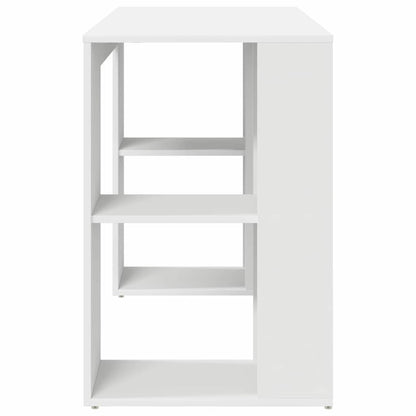Desk White Engineered Wood 130 x 50.5 x 75 cm