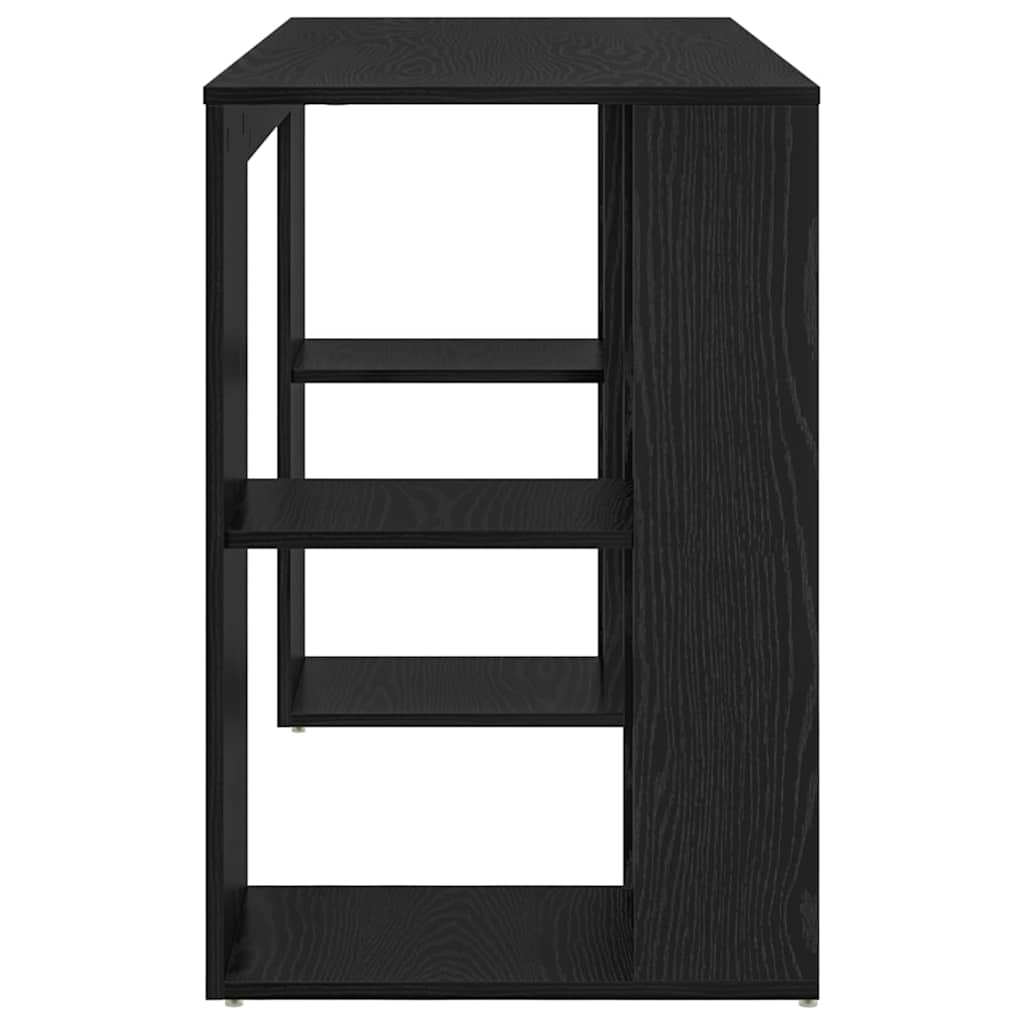 Desk Black Oak Engineered Wood 130 x 50.5 x 75 cm