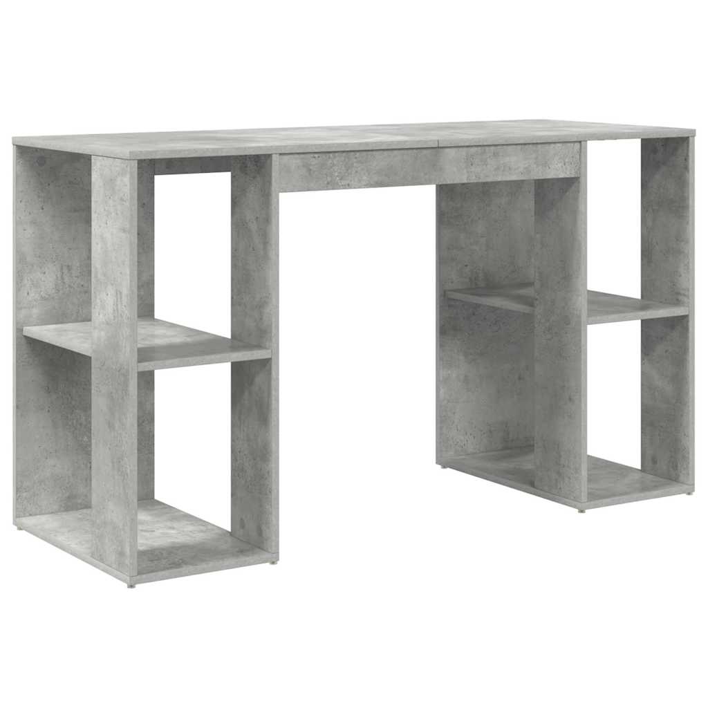 Desk Concrete Grey 130 x 50.5 x 75 cm Engineered Wood